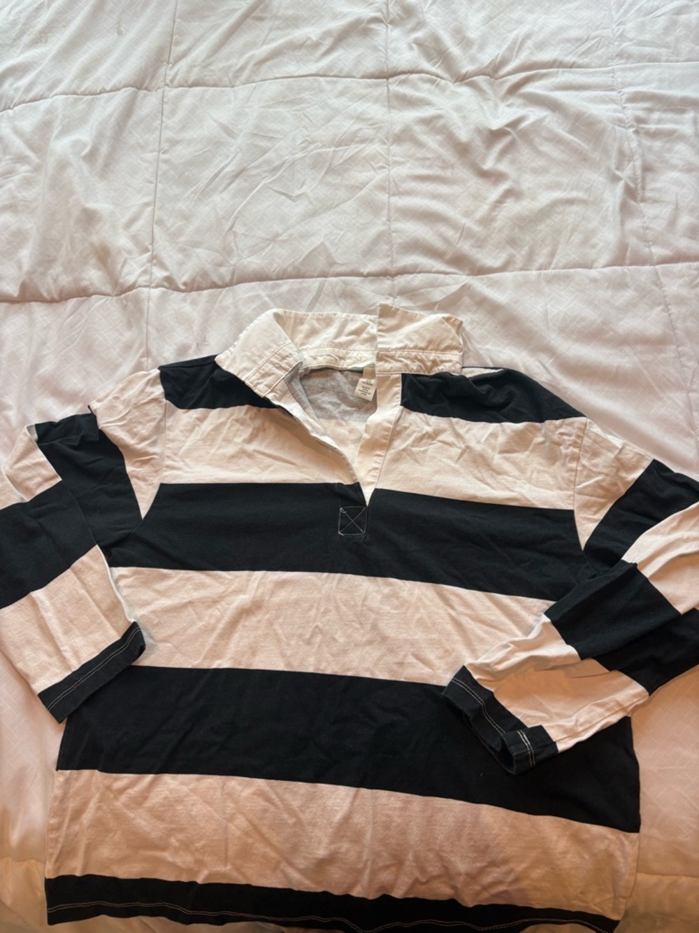 Striped Rugby Shirt - Navy & White